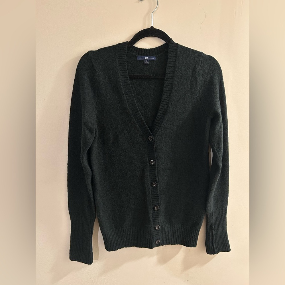 Gap Women's Sz Medium Black Button Down Cardigan